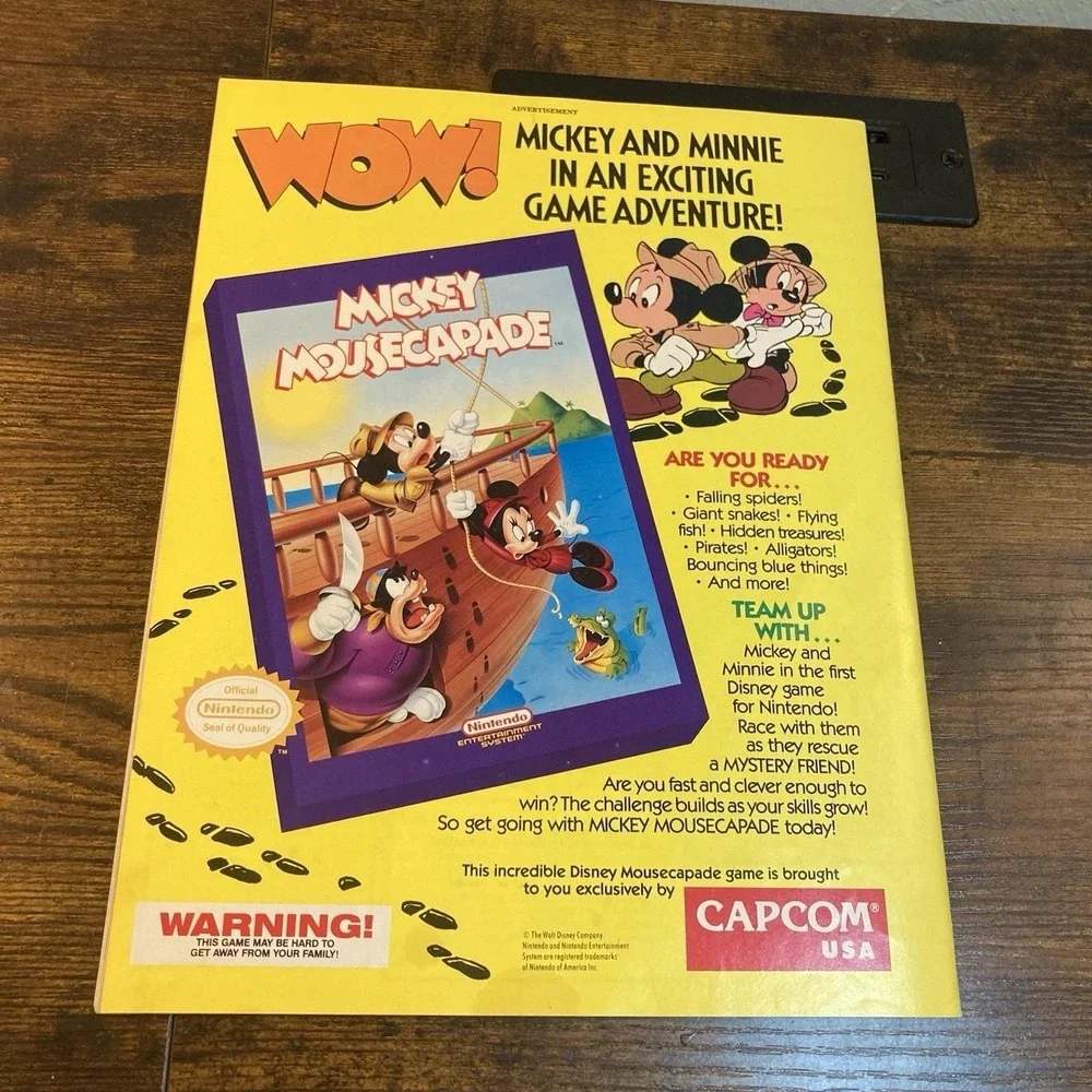 3 2 1 Contact Science Magazine 1989 Full Page Ads NES Willow Mickey Mousecapade